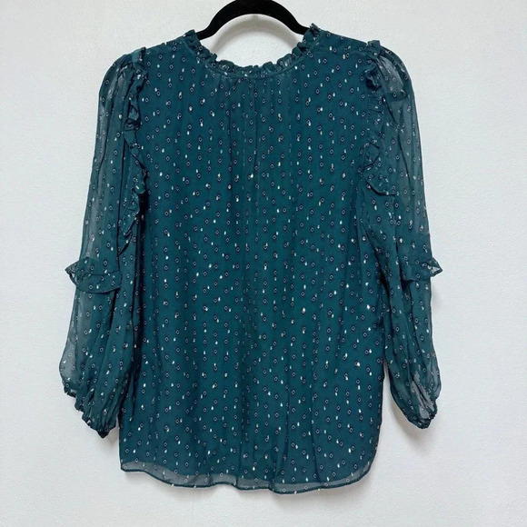 Caballero Gracie Lurex Chiffon Blouse Top - Picture 6 of 7